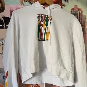 Long Sleeve More Love Cropped Graphic Hoodie